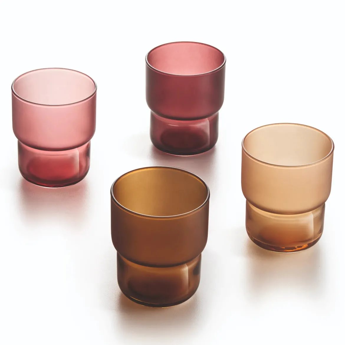 12 verres 27 cl en verre teinté Moka Delice