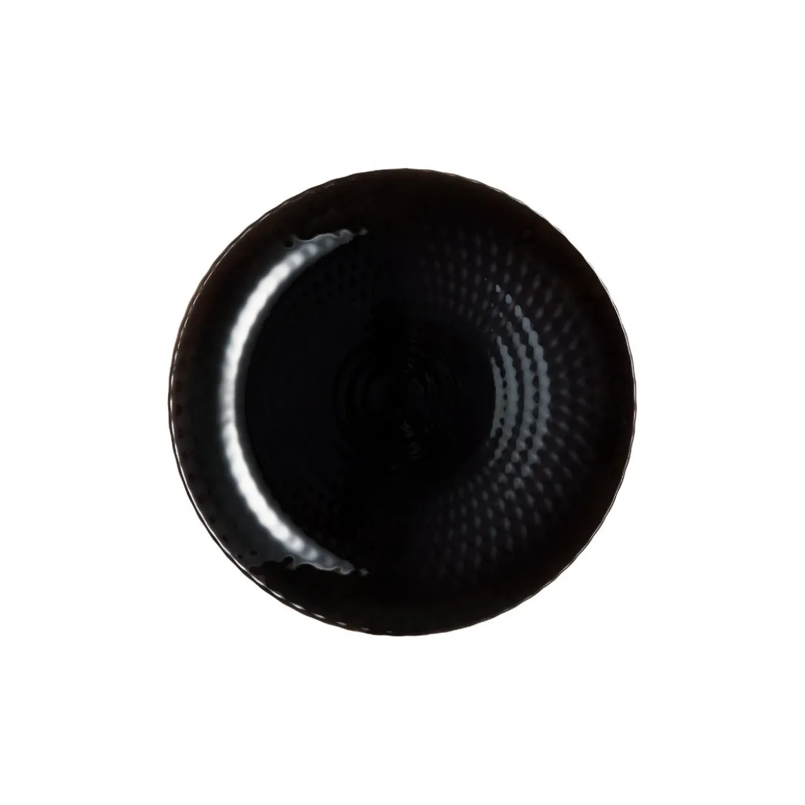 Assiette à dessert noire 19 cm Pampille
