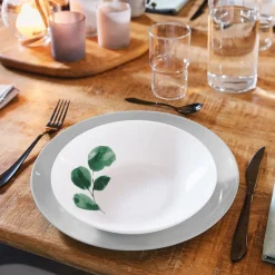 Assiette creuse 20 cm Eucalyptus