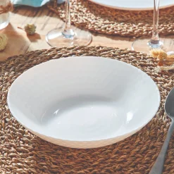 Assiette creuse blanche 20 cm Pampille