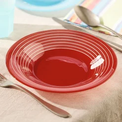 Assiette creuse rouge 21,5 cm Factory