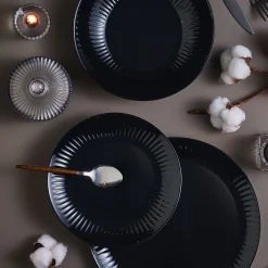 Assiette plate 25 cm Cottage Noir