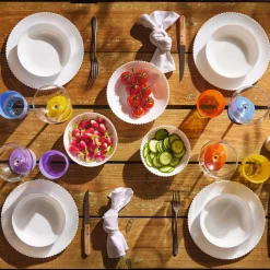 Assiette plate blanche 25 cm Bloom