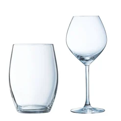 Ensemble 12 pièces - verres à pied 47 cl et verres à eau 37 cl Cheer Up