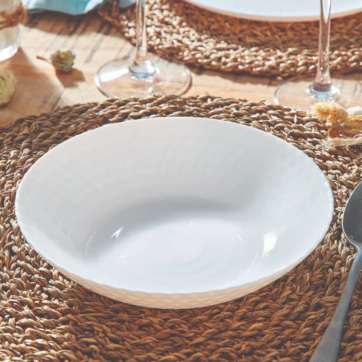 Service de table 18 pièces Pampille blanc