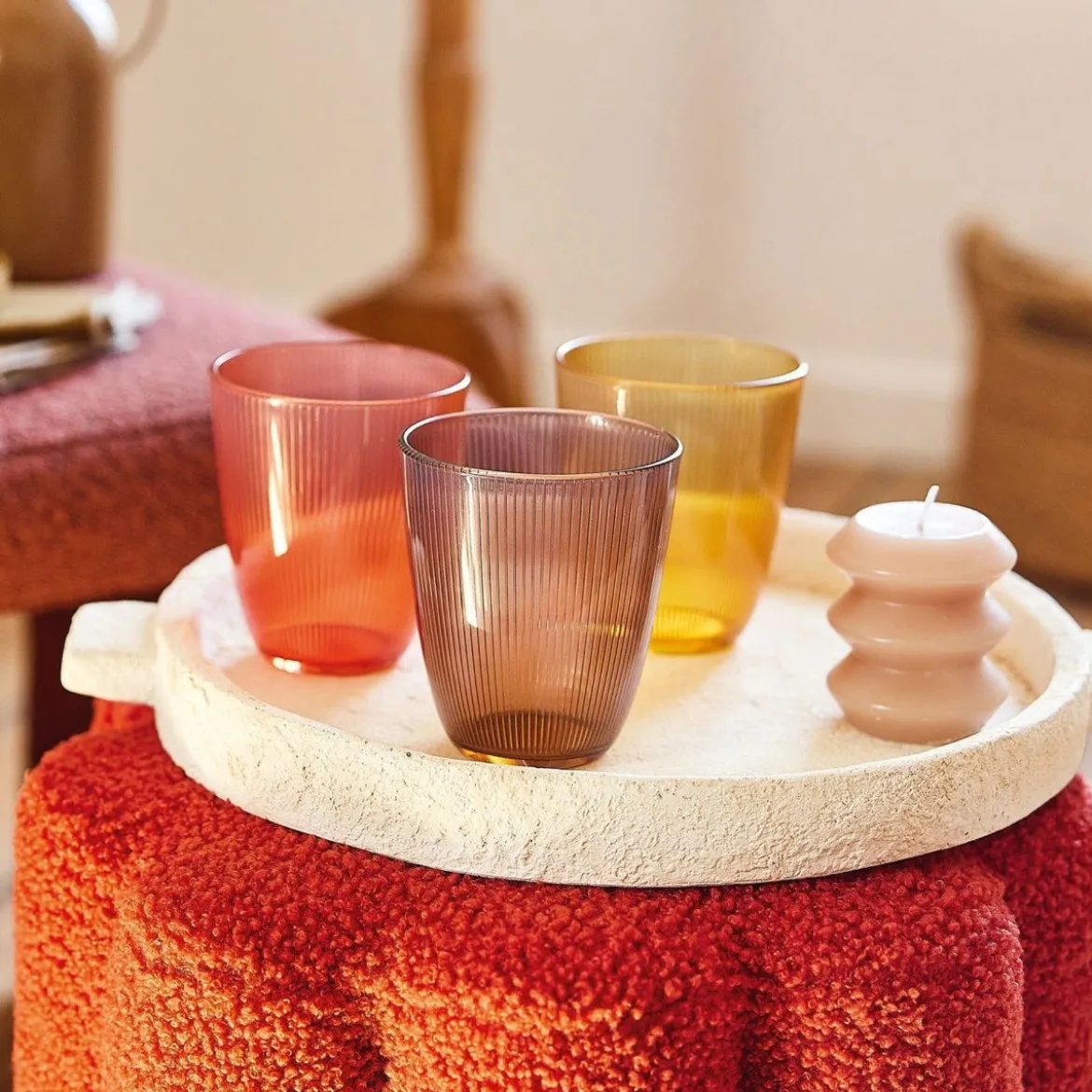 Verre jaune 31 cl Concepto Stripy
