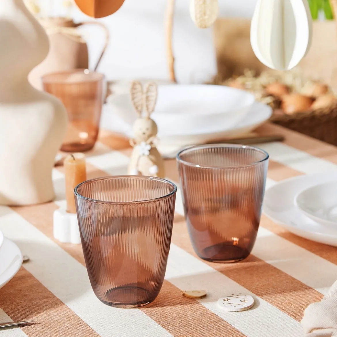 Verre marron 31 cl Concepto Stripy
